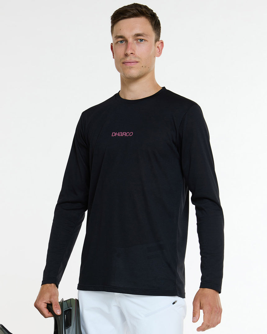Mens Long Sleeve Tech Tee | Black