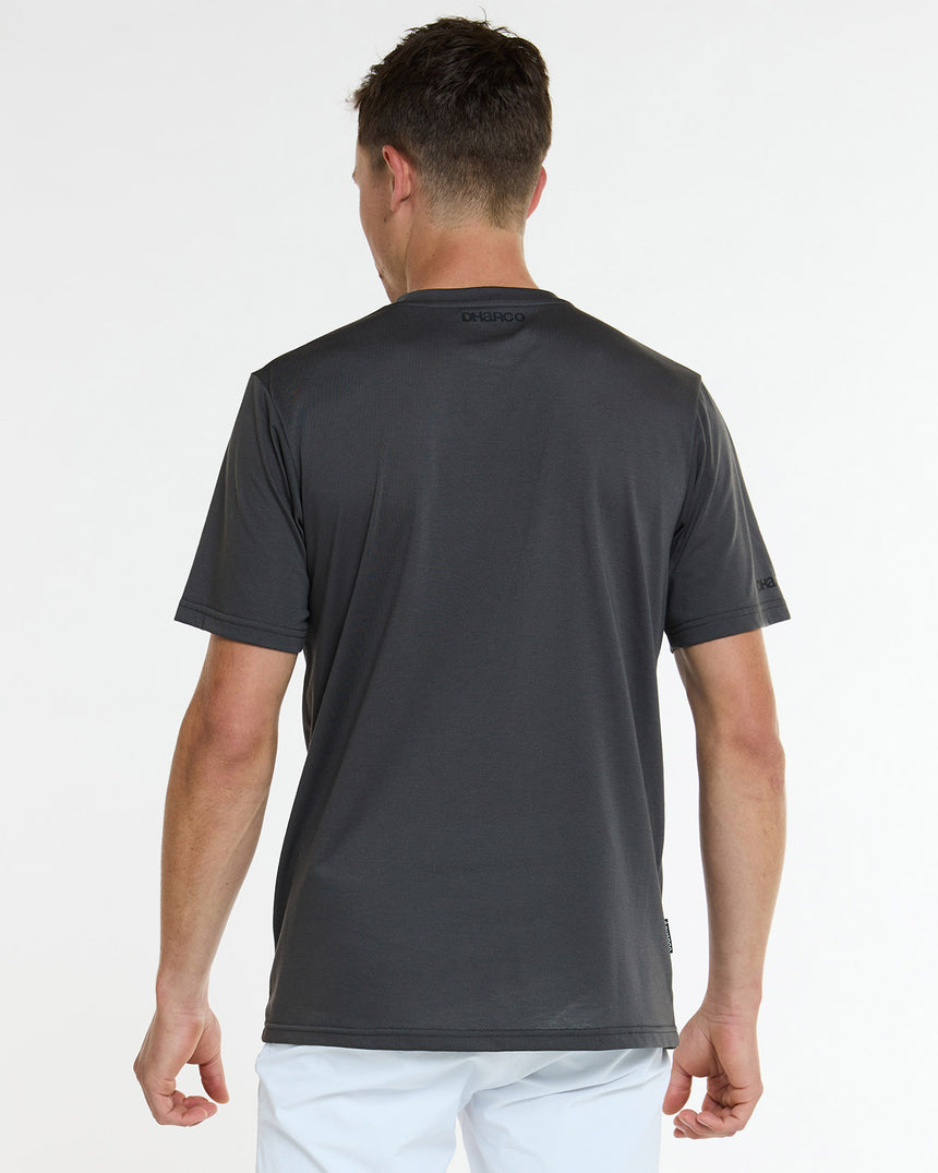 Mens Short Sleeve Tech Tee | Charcoal